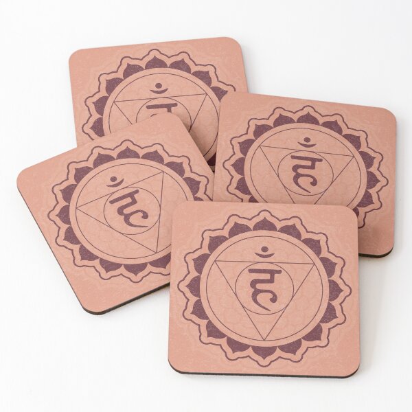 Item preview, Throat Chakra Mandala - Coral + Wine designed and sold by Irene Estelle.
