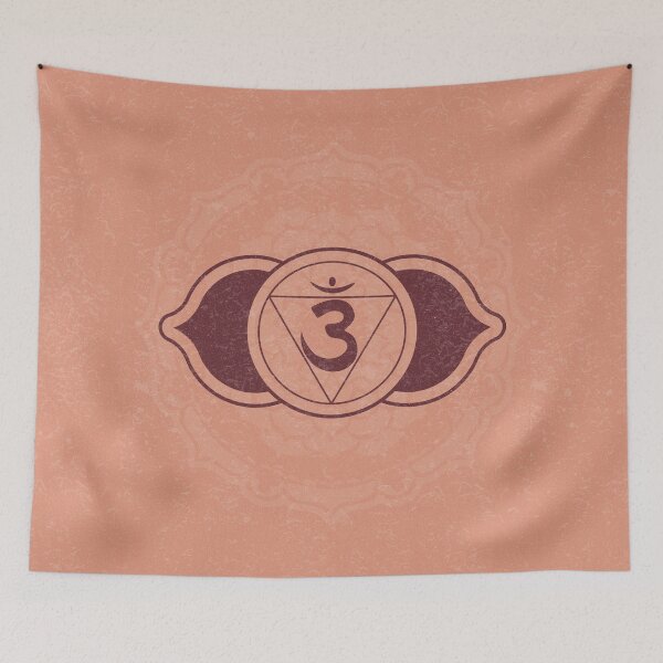 Item preview, Third Eye Chakra Mandala - Coral + Wine designed and sold by Irene Estelle.