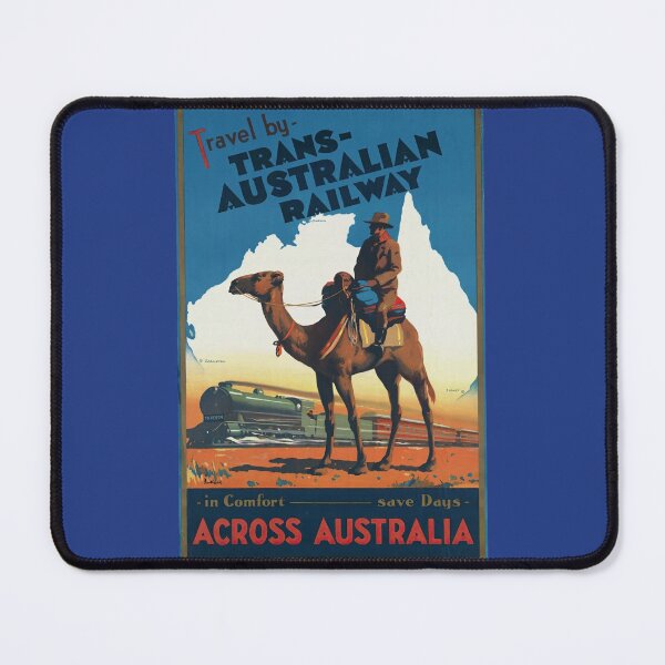 Item preview, Train Travel, Australian vintage poster designed and sold by Andykinoz.