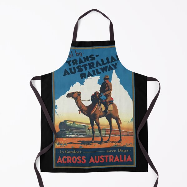 Item preview, Train Travel, Australian vintage poster designed and sold by Andykinoz.