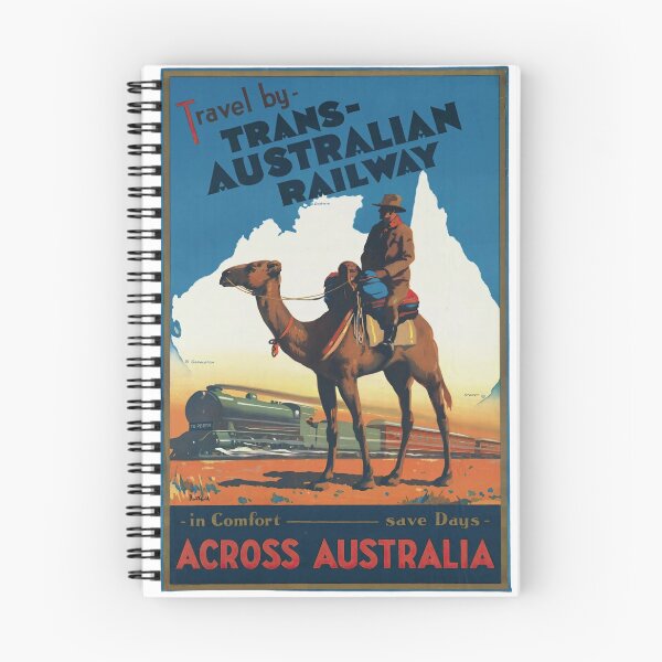 Item preview, Train Travel, Australian vintage poster designed and sold by Andykinoz.