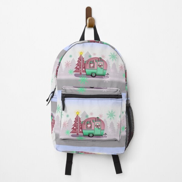 Item preview, Retro 60S Christmas Happy Camper Mauve and Mint designed and sold by Sharon Schwalbe.
