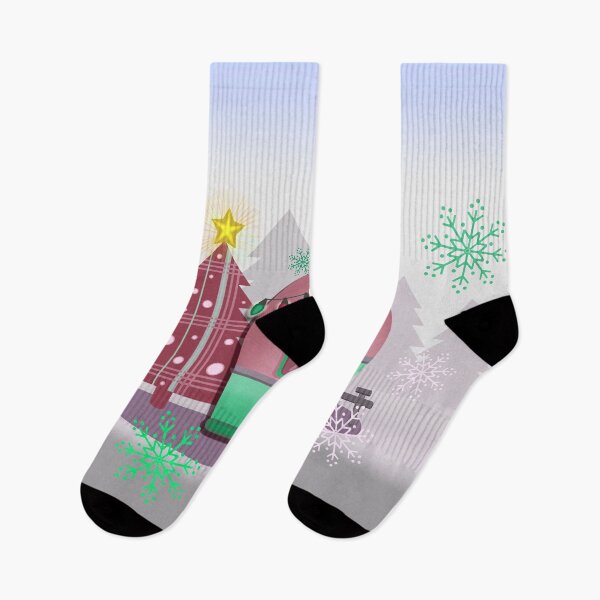 Item preview, Retro 60S Christmas Happy Camper Mauve and Mint  designed and sold by Sharon Schwalbe.