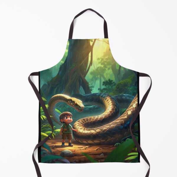 Item preview, Child and anaconda in the forest Brazil designed and sold by Astralia.