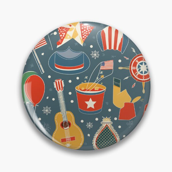Item preview, Patriotic Symbols and Items Seamless Pattern Illustration designed and sold by creativekrish.