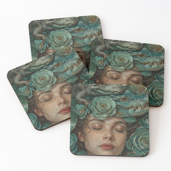 Item preview, Emerald Reverie: A Fusion of Flora and Fauna designed and sold by oanaunciuleanu.