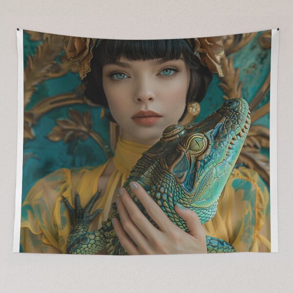 Item preview, Emerald Reverie: A Fusion of Flora and Fauna designed and sold by oanaunciuleanu.