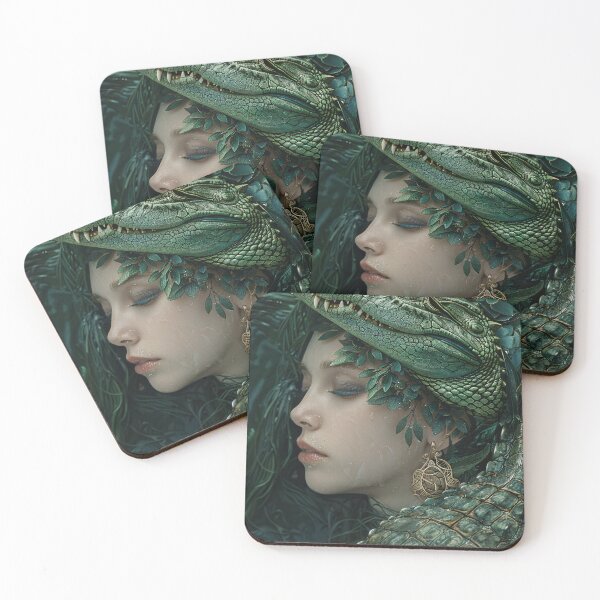 Item preview, Emerald Reverie: A Fusion of Flora and Fauna designed and sold by oanaunciuleanu.