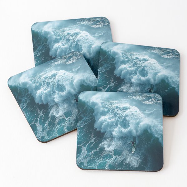 Item preview, Majestic Ocean Rendezvous - Surfer Conquering the Giant Wave designed and sold by Tsurfinculture.
