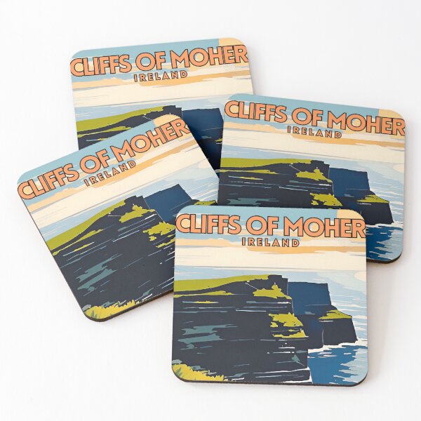 Item preview, Cliffs of Moher Ireland Travel Art Vintage designed and sold by ZionPosteria.
