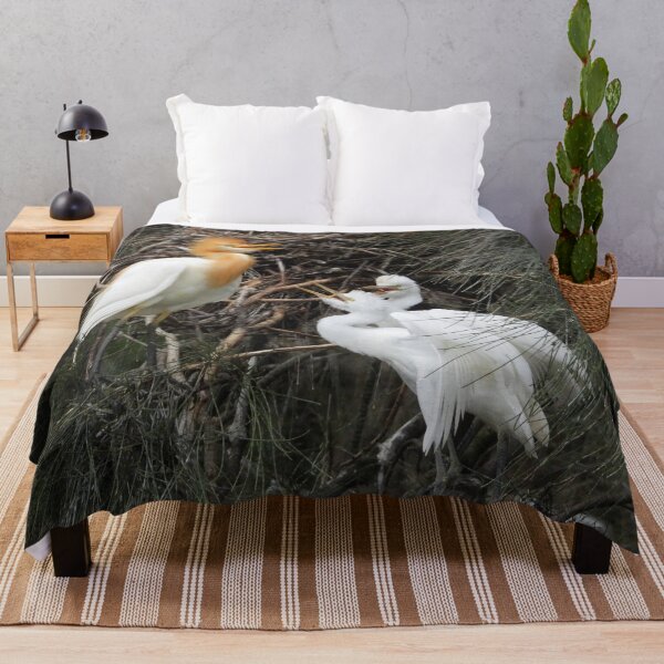 Item preview, Cattle egret feeding her babies designed and sold by Jenny  Dyer.
