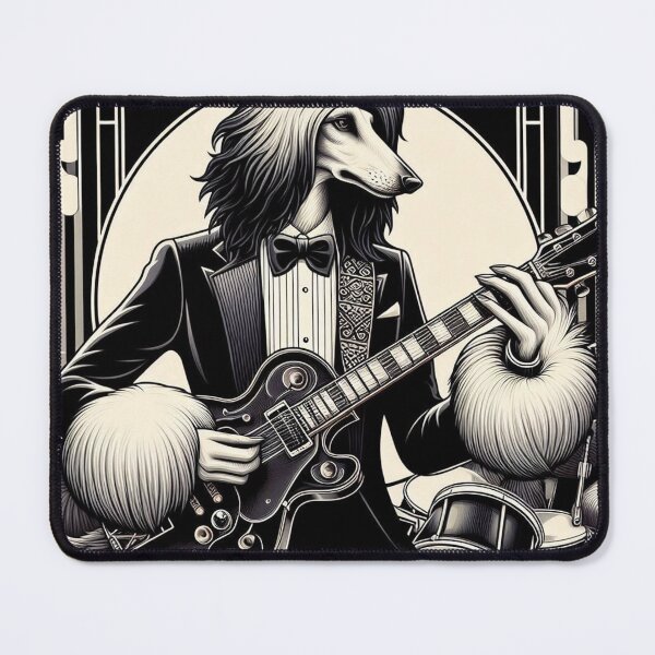 Item preview, Putting o the Ritz, Afghan hound, jazz musician designed and sold by Faerieglen.