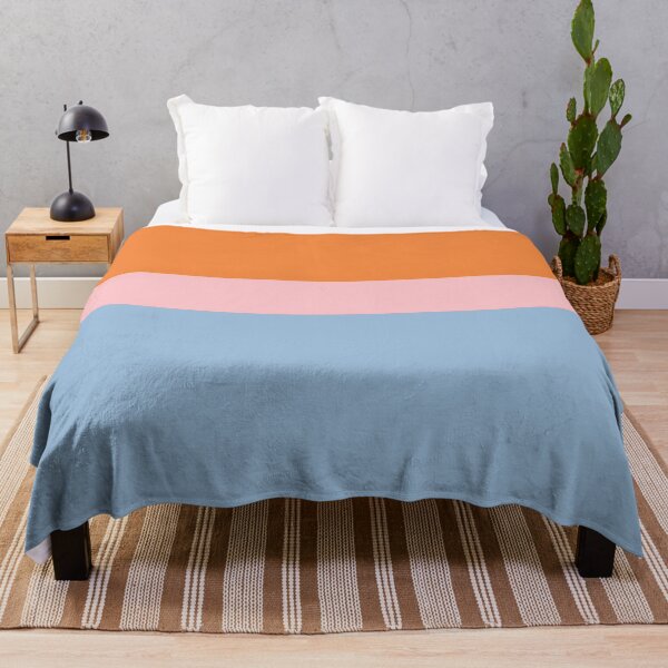 Item preview, Color Block Striped Solid Orange Pink Light Blue designed and sold by kierkegaard.