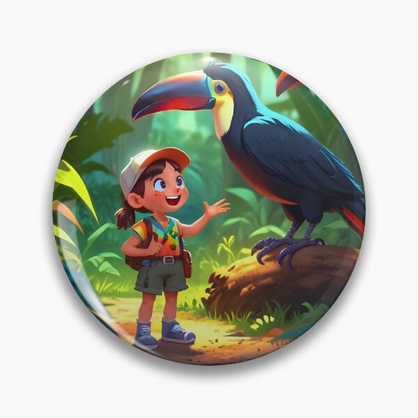 Item preview, Child and Toucan Amazon forest Brazil designed and sold by Astralia.