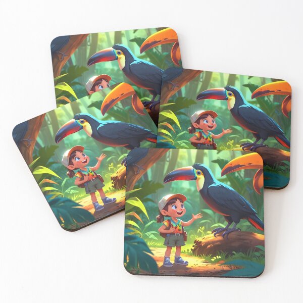 Item preview, Child and Toucan Amazon forest Brazil designed and sold by Astralia.