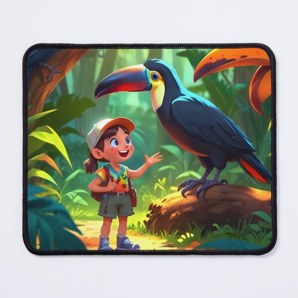 Item preview, Child and Toucan Amazon forest Brazil designed and sold by Astralia.
