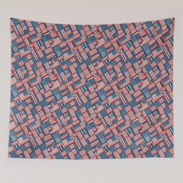Item preview, American Flags Woven: A Seamless Patriotic Pattern designed and sold by creativekrish.
