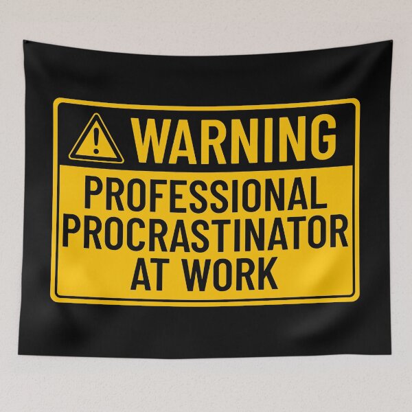 Item preview, Warning: Professional Procrastinator At Work designed and sold by mr-k-store.