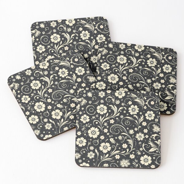 Item preview, Black and White Floral Pattern  designed and sold by GraphicsClub.