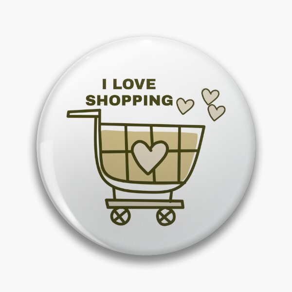Item preview, Shopping Cart And I Love Shopping Words designed and sold by Luxuriously.