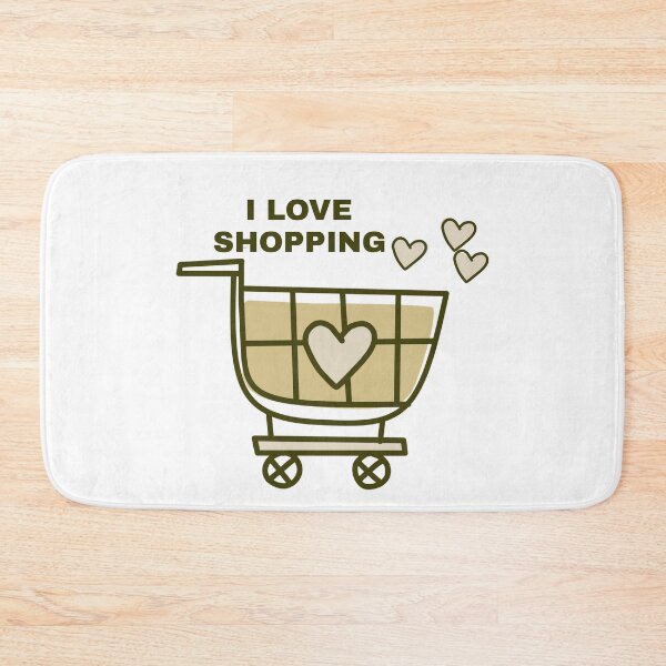 Item preview, Shopping Cart And I Love Shopping Words designed and sold by Luxuriously.