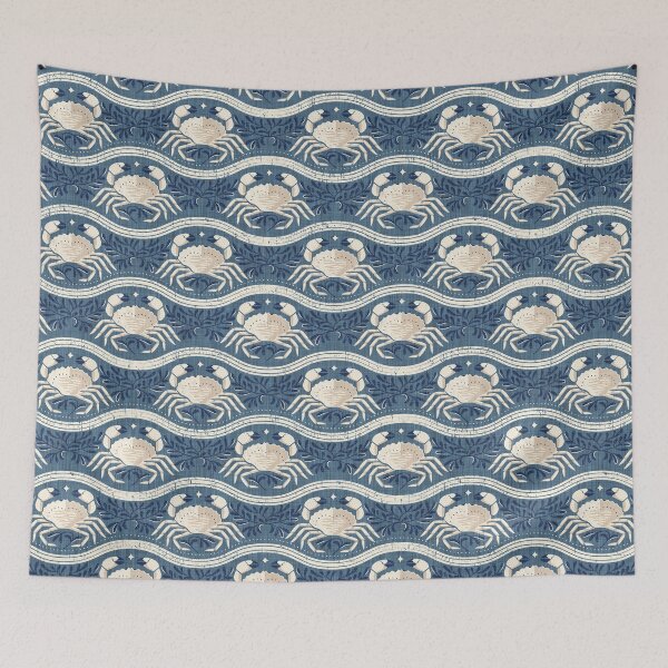 Item preview, Crabs - Admiral Blue designed and sold by appleyards.