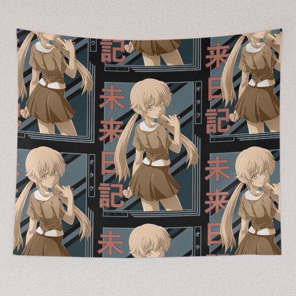 Item preview, Yuno Gasai Future Diary V2 Retro Blue Black Design  designed and sold by Wafusaurus.