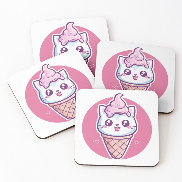Item preview, Kawaii Cat Ice Cream designed and sold by NicolasGlowArt.