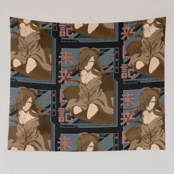 Item preview, Tsubaki Kasugano Future Diary Retro Blue Black Design  designed and sold by Wafusaurus.