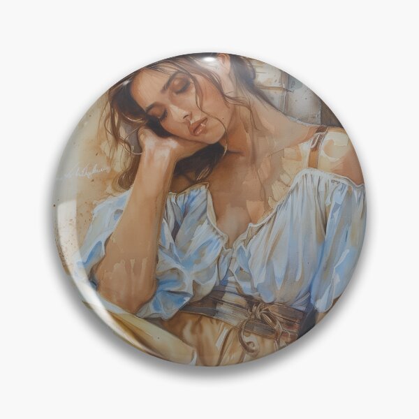 Item preview, Watercolor Woman Leaning on Wall designed and sold by palmyst.