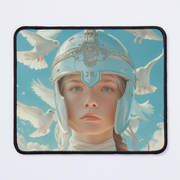 Item preview, Girl Warrior Surrounded by Peaceful Doves designed and sold by palmyst.