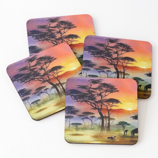 Item preview, Watercolor Safari at Sunset designed and sold by Yzakreativ.