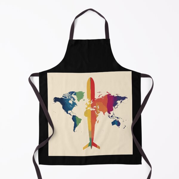 Item preview, Colorful World Map with Airplane designed and sold by palmyst.
