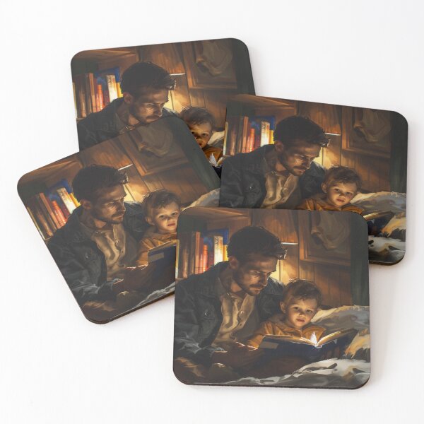 Item preview, Father and Son Bonding Over a Book designed and sold by palmyst.
