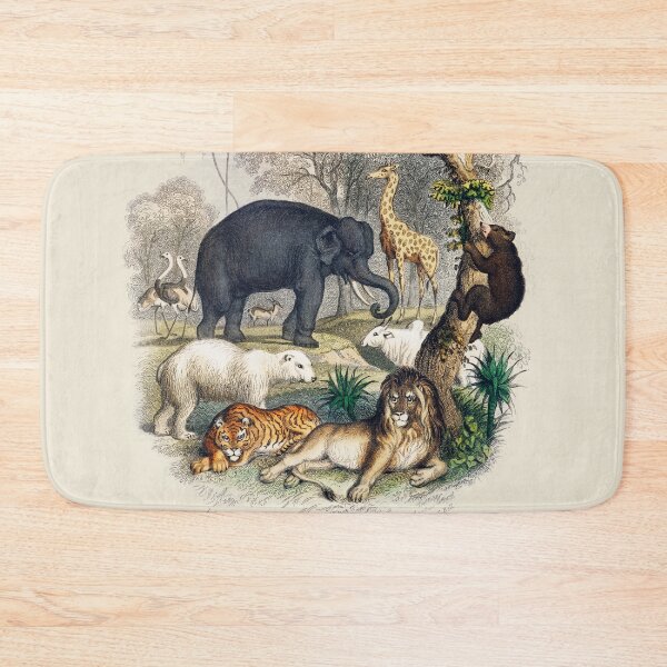 Item preview, Wild Animals Naturalist Illustration (1820) by Oliver Goldsmith designed and sold by Antiquated Art.