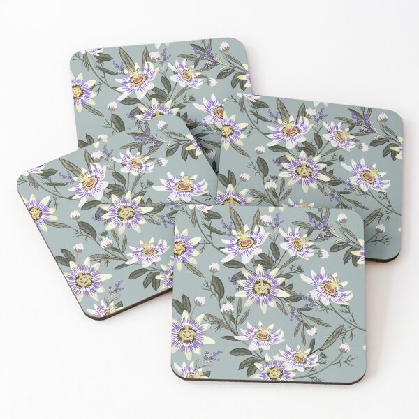 Item preview, Hand drawn passionflowers in vintage style designed and sold by FleurDesign.