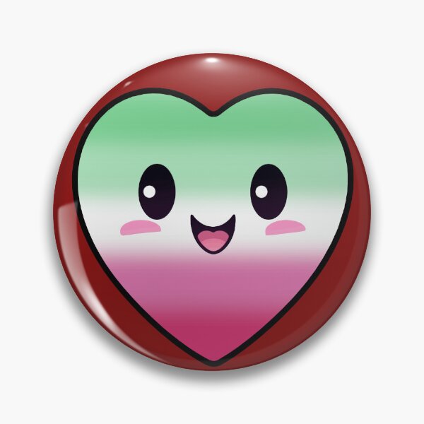 Item preview, Kawaii Heart with Abrosexual Pride Flag Colors , Subtle Abrosexual Design designed and sold by Travelslightly.