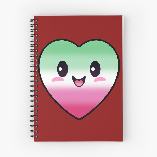 Item preview, Kawaii Heart with Abrosexual Pride Flag Colors , Subtle Abrosexual Design designed and sold by Travelslightly.