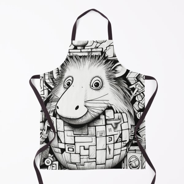Item preview, Hamster abstract wallart graffiti geometry bw designed and sold by Toms Tee.