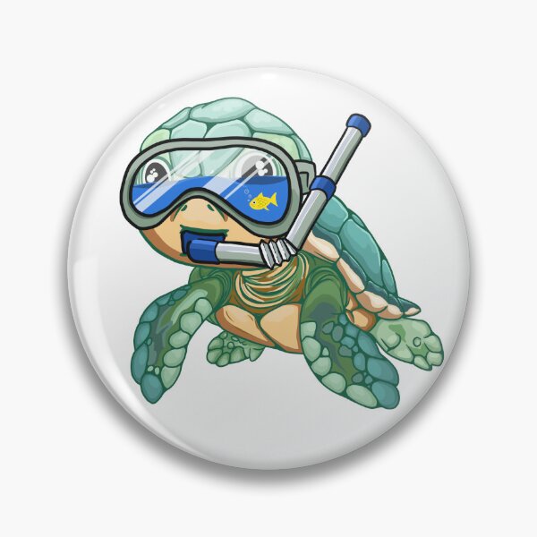 Item preview, Turtley Awesome - snorkeling turtle designed and sold by ArtheUK.
