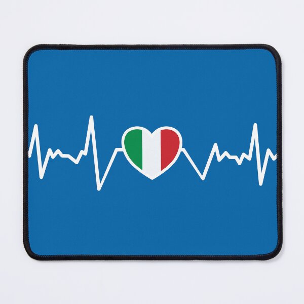 Item preview, Italian Flag Heartbeat Pulse designed and sold by Happy Puppy Print On Demand.