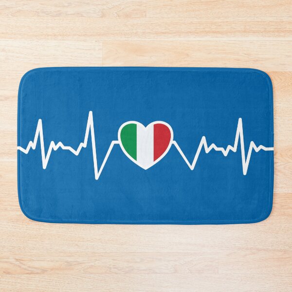 Item preview, Italian Flag Heartbeat Pulse designed and sold by Happy Puppy Print On Demand.