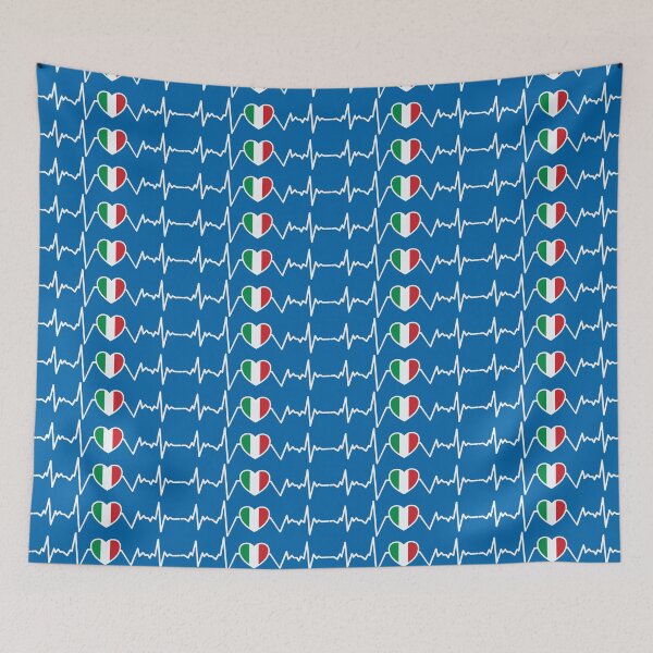 Item preview, Italian Flag Heartbeat Pulse designed and sold by Happy Puppy Print On Demand.