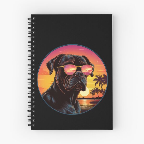 Item preview, Black Boxer Dog Sunset designed and sold by AussieWonders.