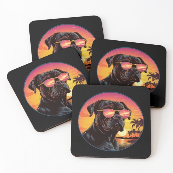 Item preview, Black Boxer Dog Sunset designed and sold by AussieWonders.