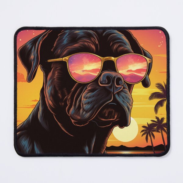 Item preview, Black Boxer Dog Sunset designed and sold by AussieWonders.
