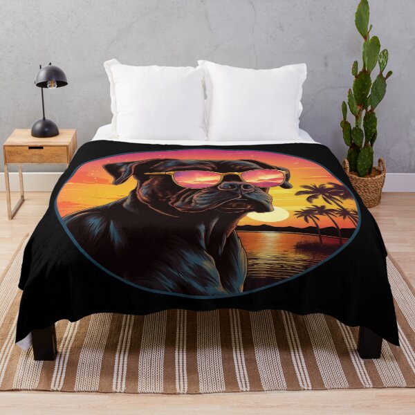 Item preview, Black Boxer Dog Sunset designed and sold by AussieWonders.