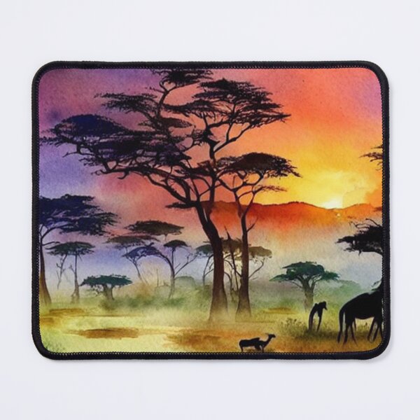 Item preview, Watercolor Safari at Sunset designed and sold by Yzakreativ.