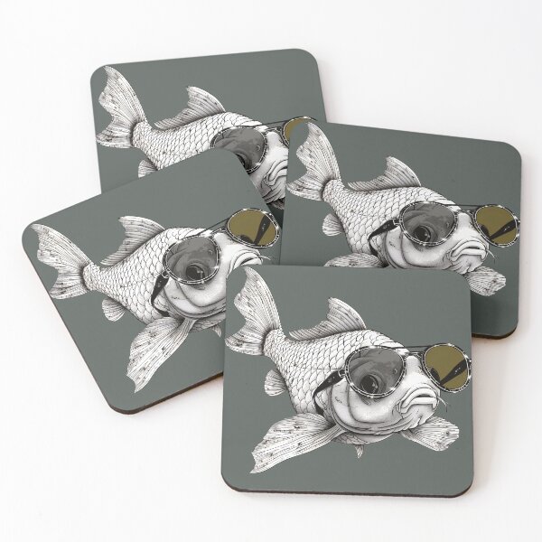Item preview, Suave Scales - Stylish Fish Illustration with Sunglasses designed and sold by ElegantQuirk.