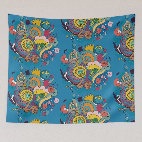 Item preview, burst of whimsical doodles designed and sold by ericrautenbach.